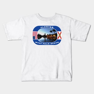 Florida, West Palm Beach City, USA Kids T-Shirt